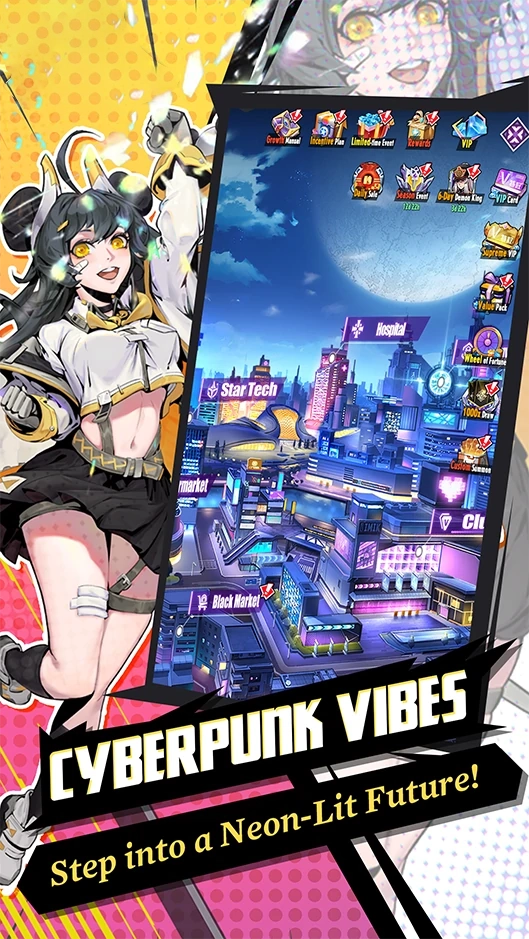 Cyberpunk Vibes / Step into a Neon-Lit Future